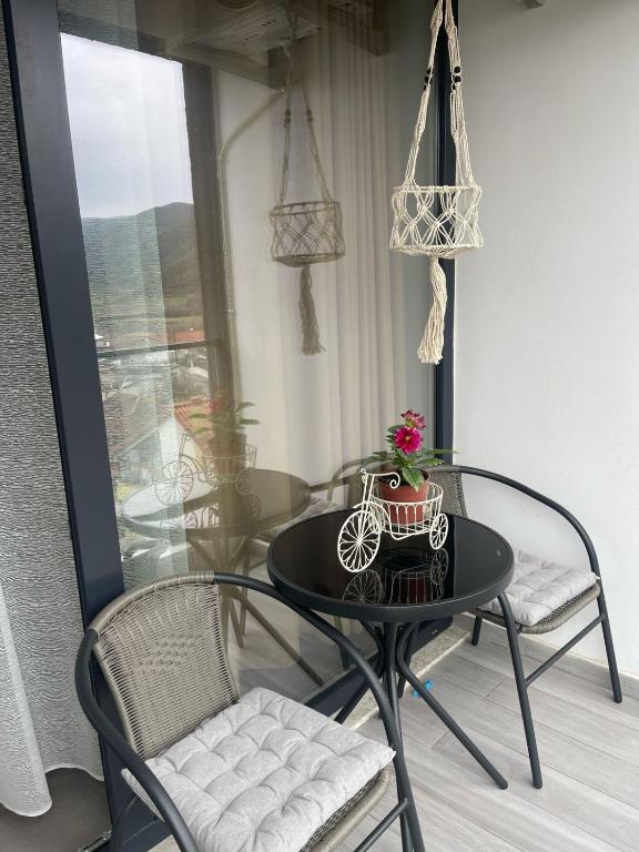 Balkón nebo terasa v ubytování Agnesa Apartament