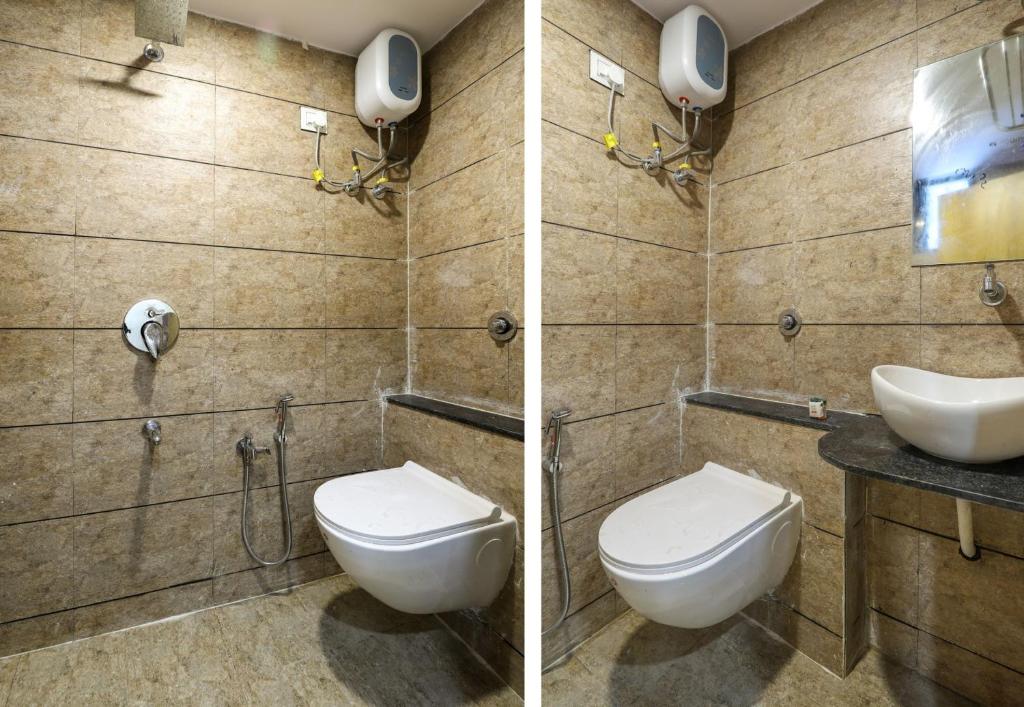 Koupelna v ubytování Super Hotel O Shubham Inn
