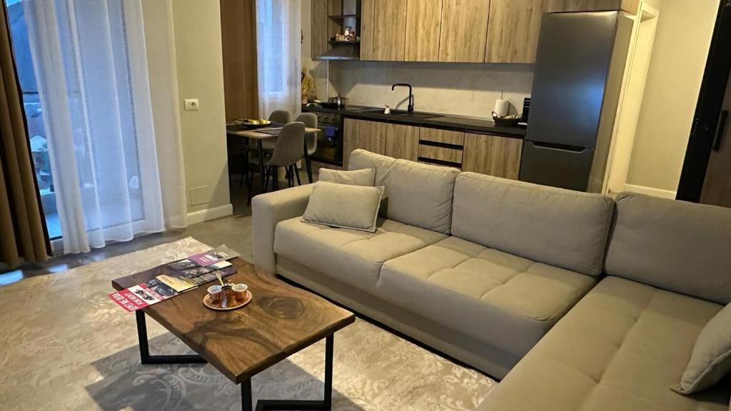 Kuchyň nebo kuchyňský kout v ubytování Agnesa Apartament