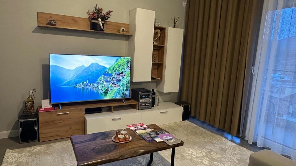 TV a/nebo společenská místnost v ubytování Agnesa Apartament
