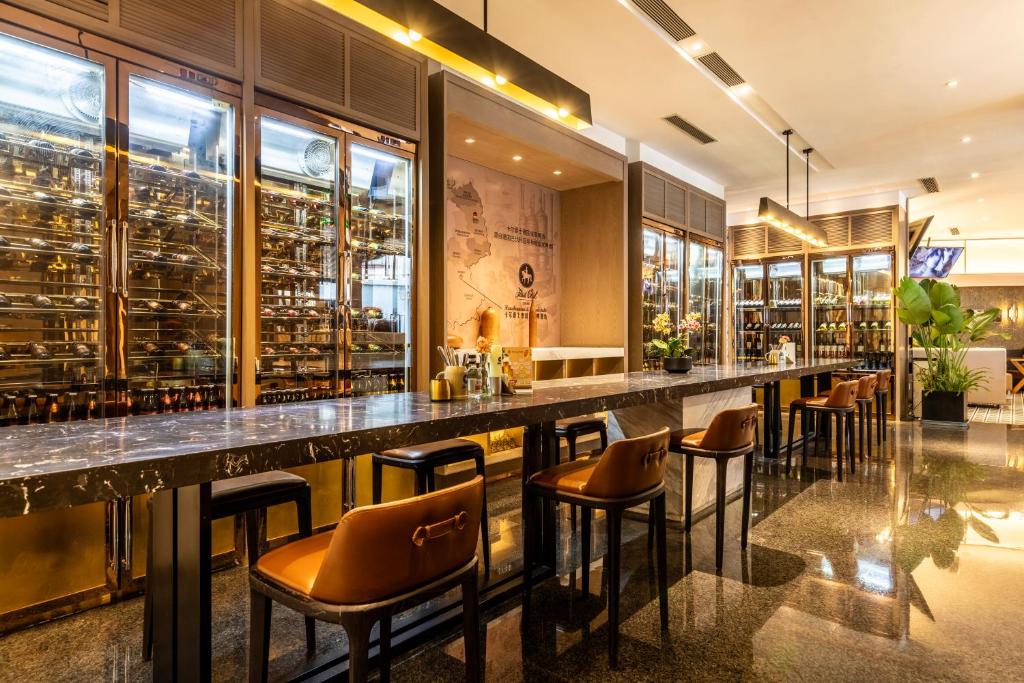 Lounge nebo bar v ubytování Cachet Boutique Kunming Artime