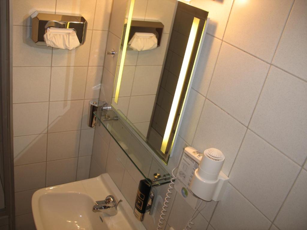 Koupelna v ubytování Gasthof-Pension Leupold