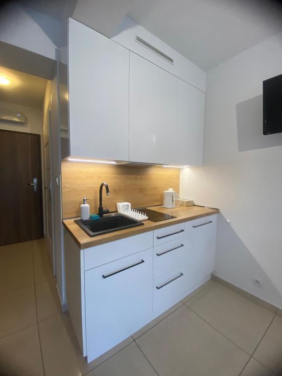Kuchyňa alebo kuchynka v ubytovaní Apartament 103 Planeta, 100 m od plaży