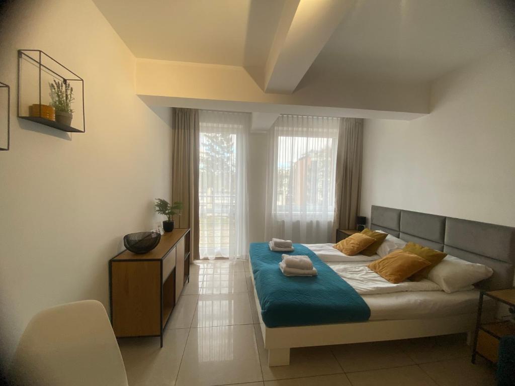 Posteľ alebo postele v izbe v ubytovaní Apartament 103 Planeta, 100 m od plaży