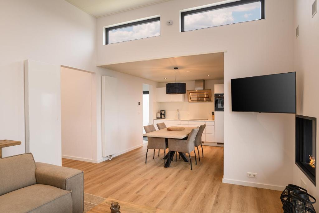 Kuchyň nebo kuchyňský kout v ubytování Summio Vakantiepark Zeedijk