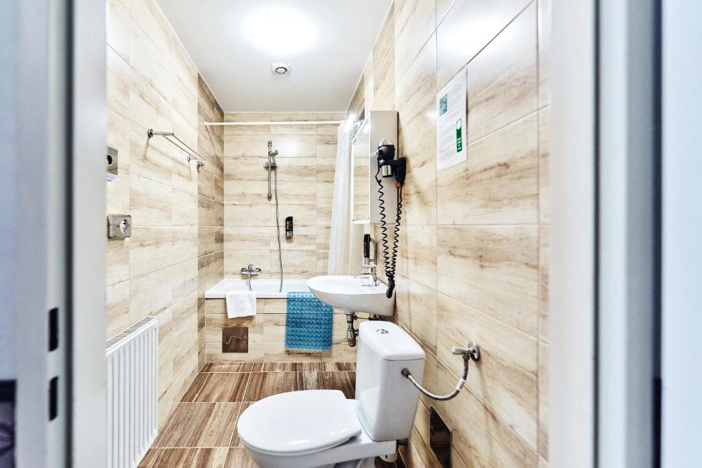 Koupelna v ubytování Hotel Pension Baron am Schottentor