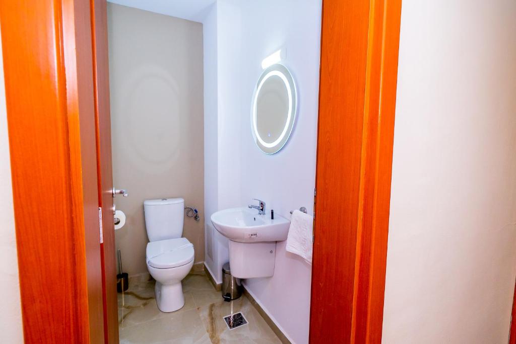 Koupelna v ubytování Guci Hotel