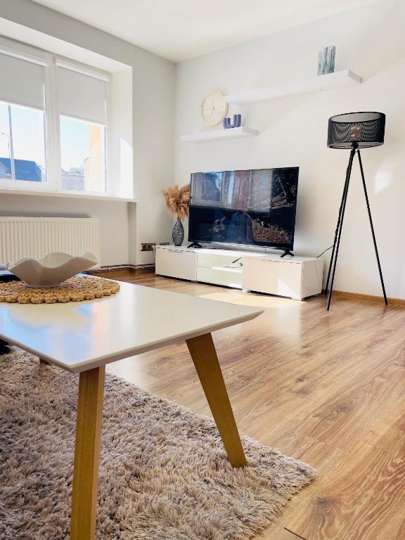 Televisyen dan/atau pusat hiburan di Celtnieku street apartment