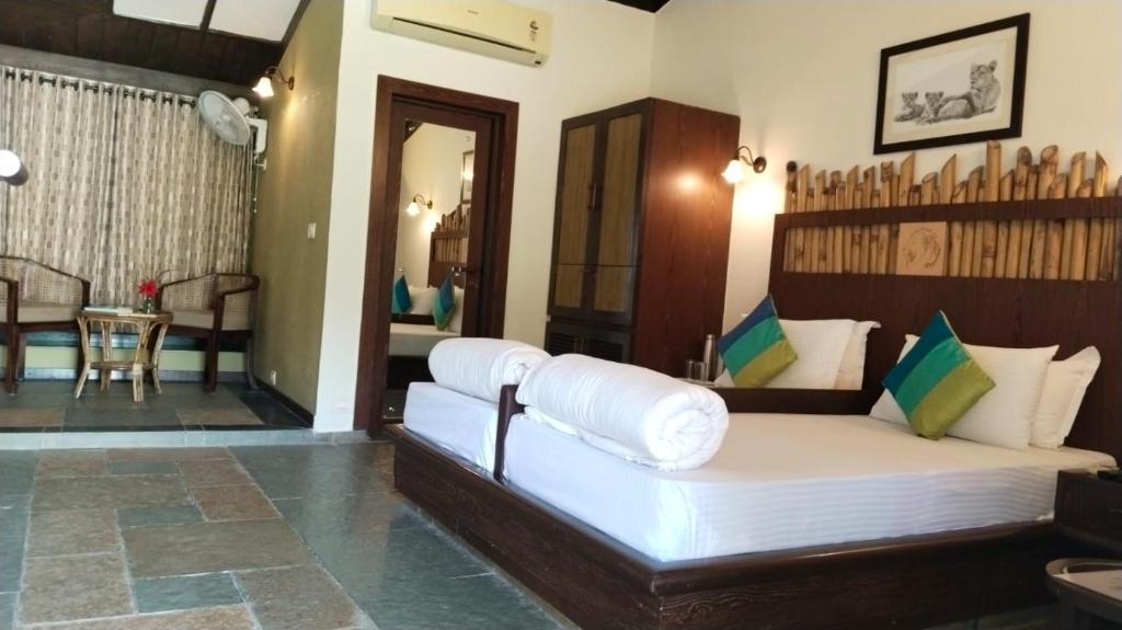 Area soggiorno di Asiatic Lion Lodge