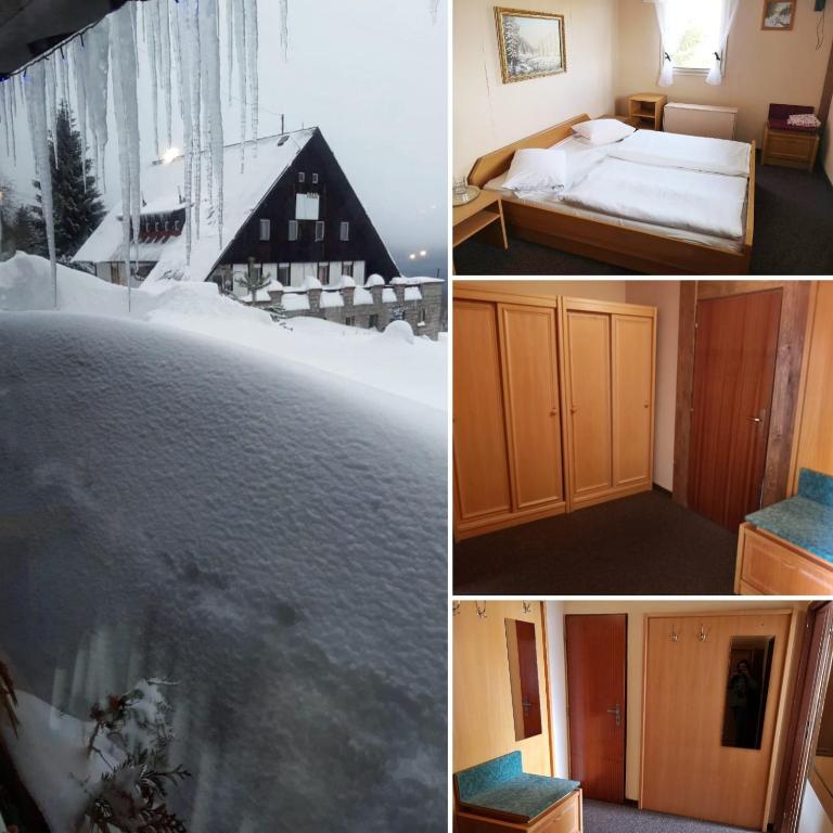Postel nebo postele na pokoji v ubytování Chata PAM