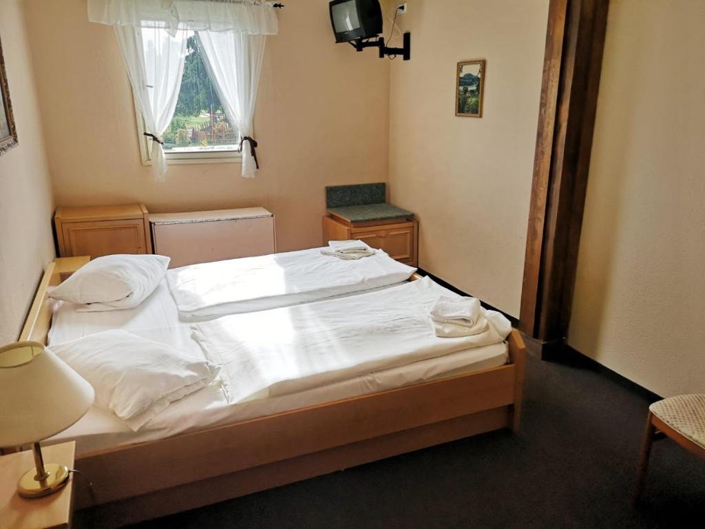 Postel nebo postele na pokoji v ubytování Chata PAM