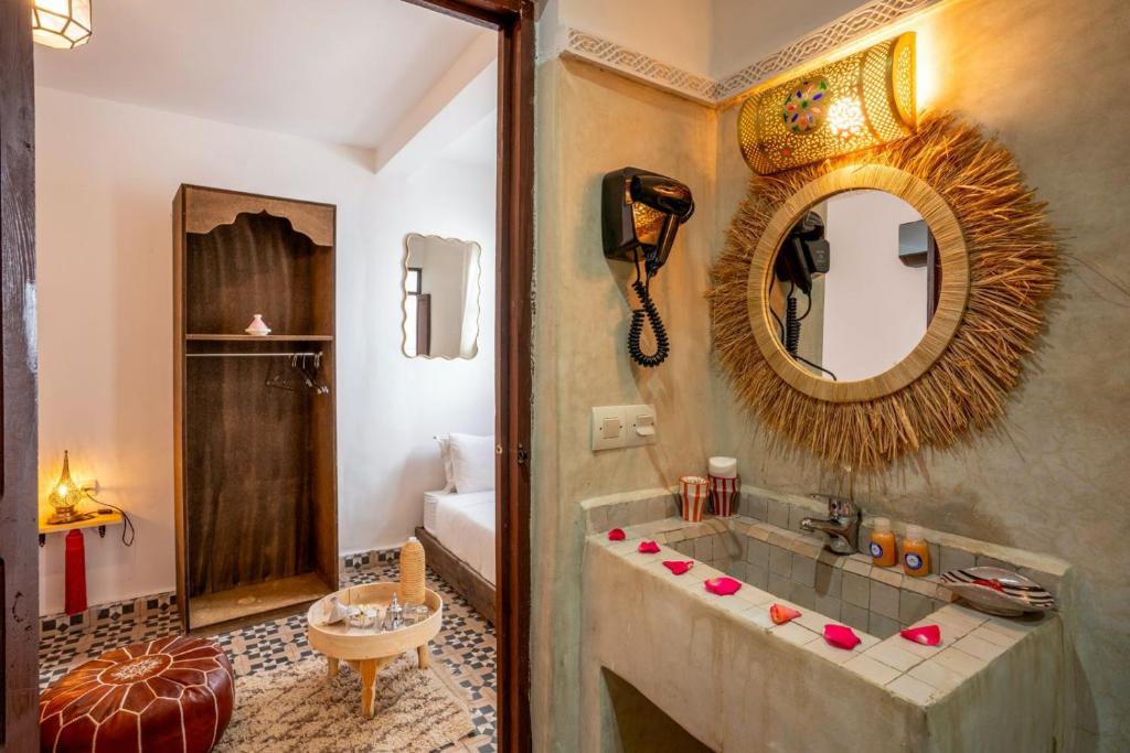 Koupelna v ubytování Riad Nowara Marrakech
