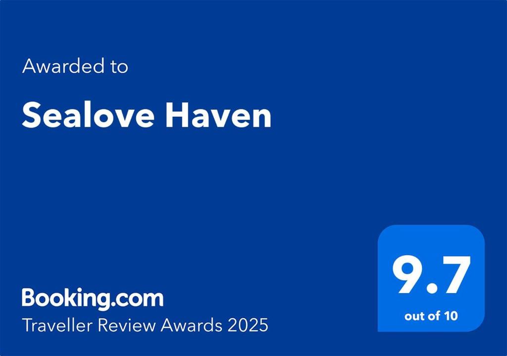 Certifikát, hodnocení, plakát nebo jiný dokument vystavený v ubytování Sealove Haven