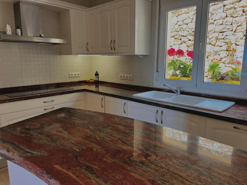 Dapur atau dapur kecil di CASA BELLE VUE sea view & private pool