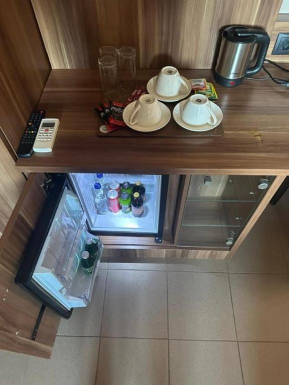 Kuchyň nebo kuchyňský kout v ubytování JP Motel Mali Pariz