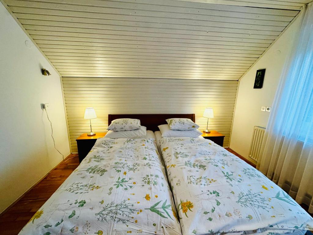 Postel nebo postele na pokoji v ubytování Villa Bohinj