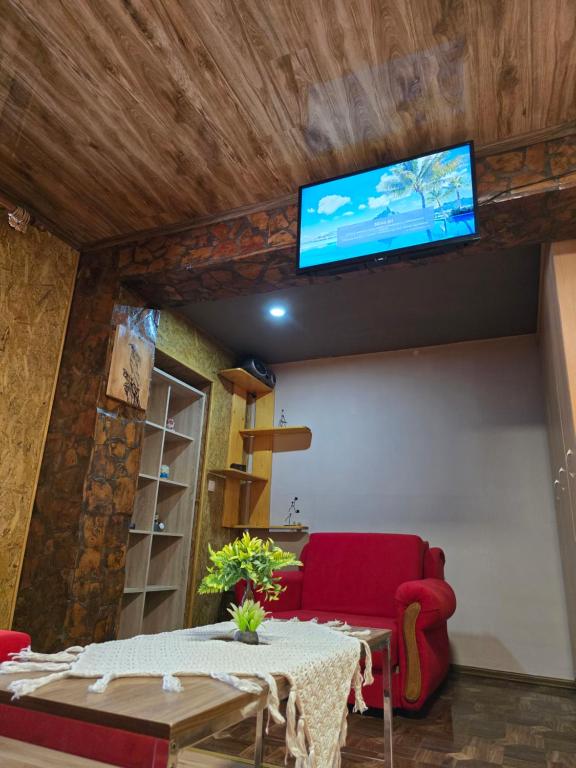 TV a/nebo společenská místnost v ubytování D-club