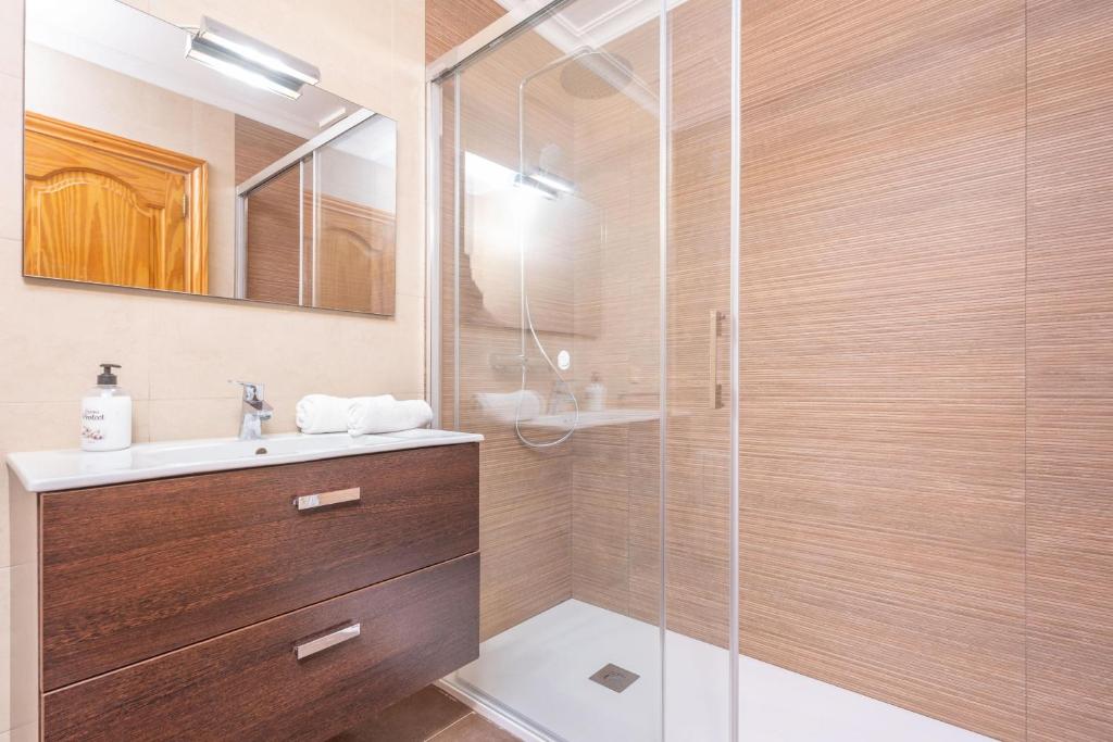 Koupelna v ubytování Villa Teulera