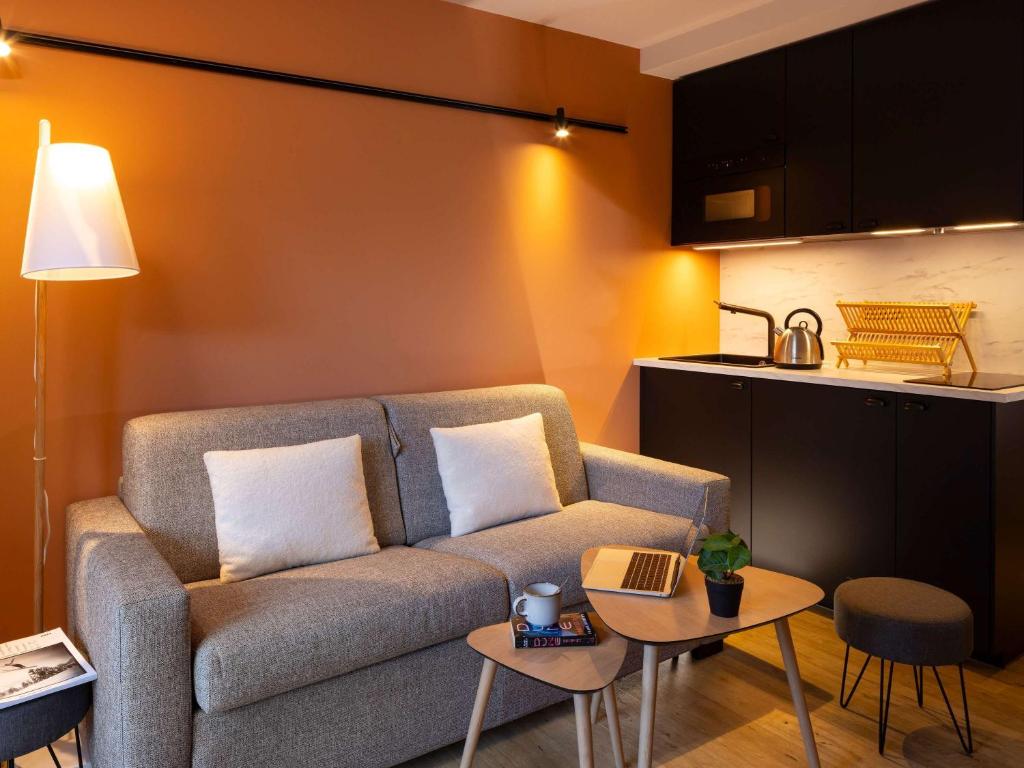 Posezení v ubytování ibis Styles Les Houches Chamonix