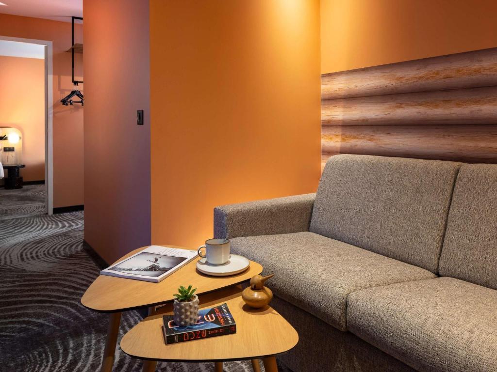 Posezení v ubytování ibis Styles Les Houches Chamonix