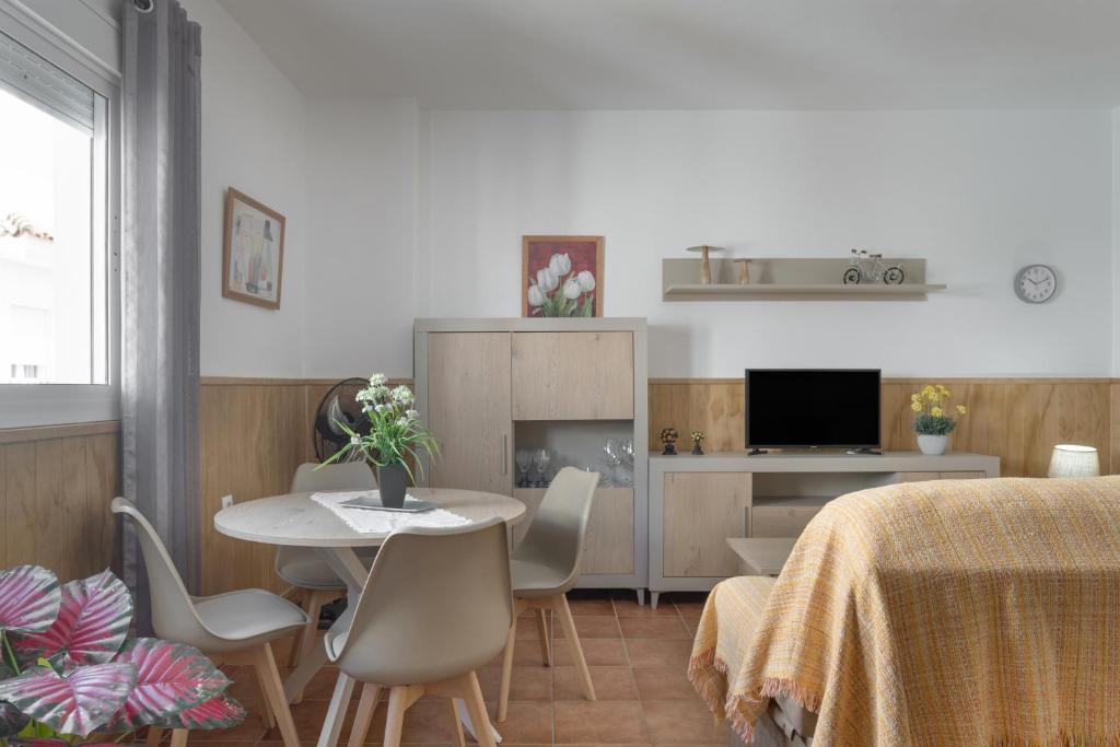 TV a/nebo společenská místnost v ubytování Apartamento Rocio - solo familias