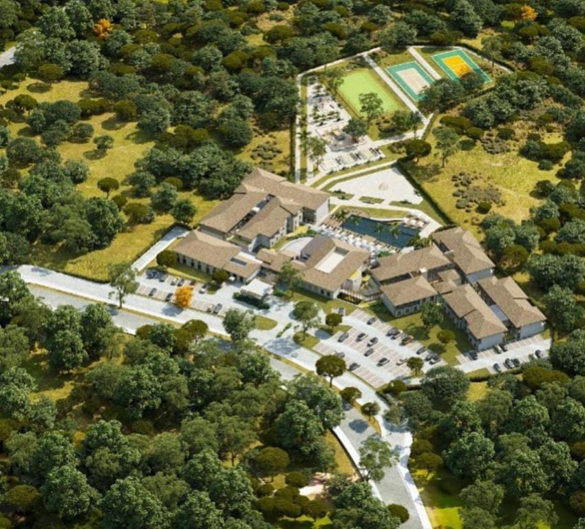 Letecký snímek ubytování Pyrenéus residence Pirenopolis