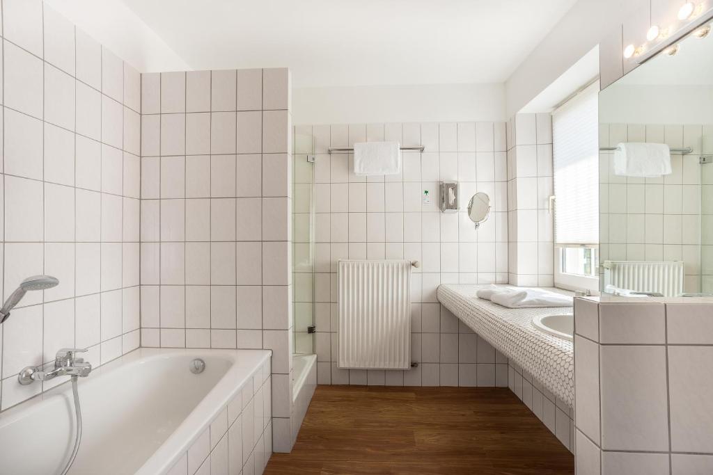 Koupelna v ubytování Hotel Annaberg