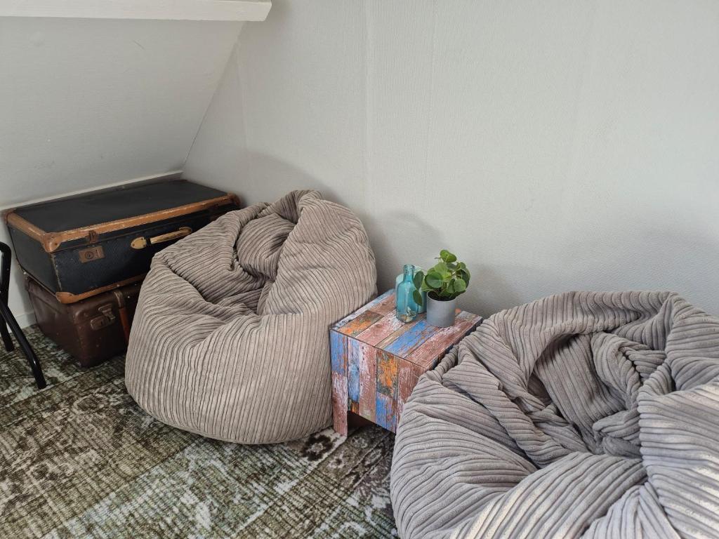 Posezení v ubytování B&B De Wadvaarder