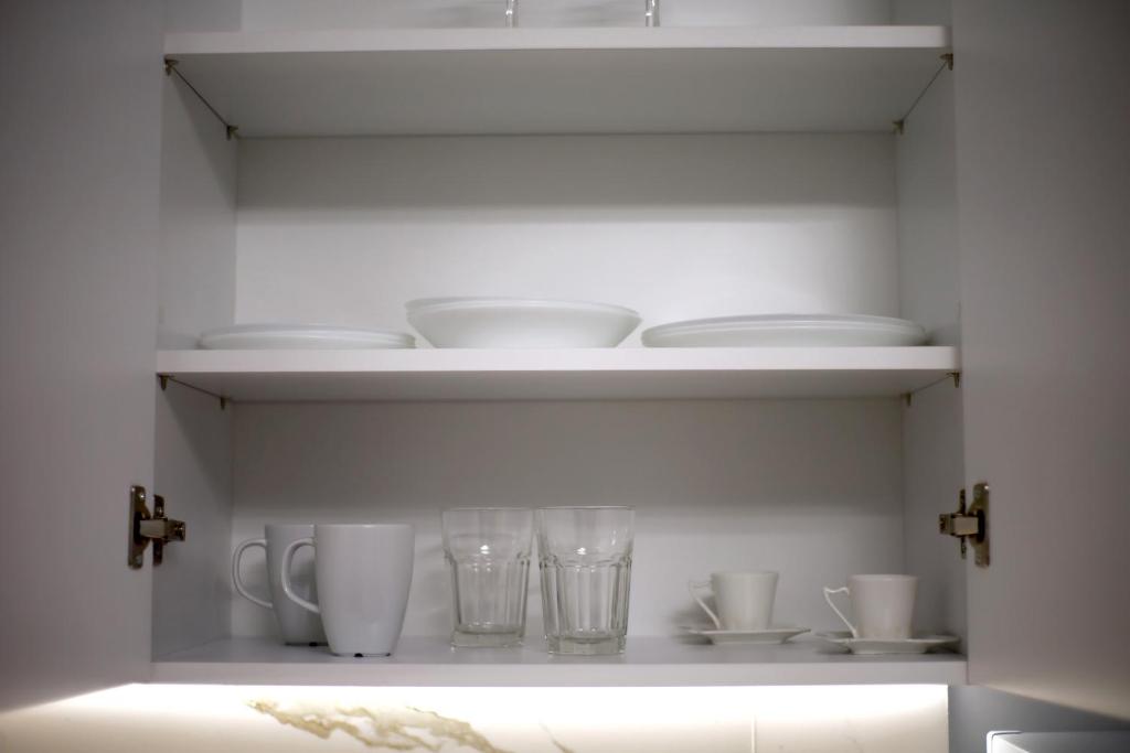 Tetera y cafetera en Moet Apartment free private parking