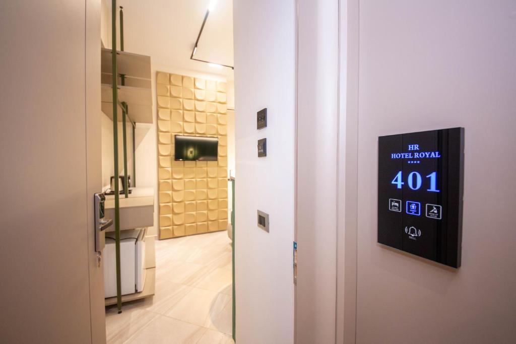 Koupelna v ubytování Hotel Royal