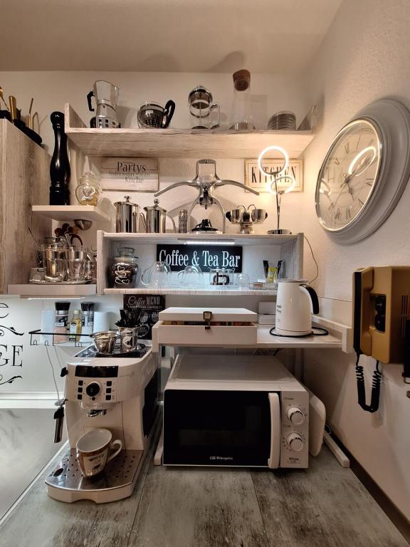 Kuchyň nebo kuchyňský kout v ubytování Appartement Herrlich
