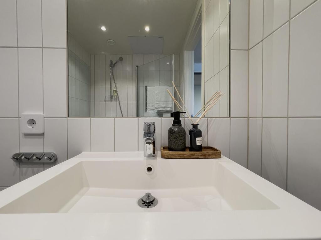 Koupelna v ubytování Injoy Premium Hotel Uppsala