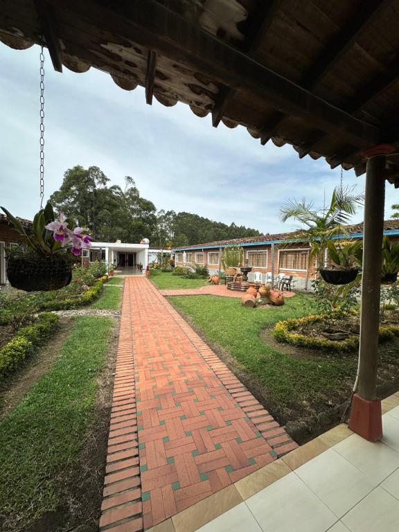 Zahrada ubytování Casa Lisieux- Jericó