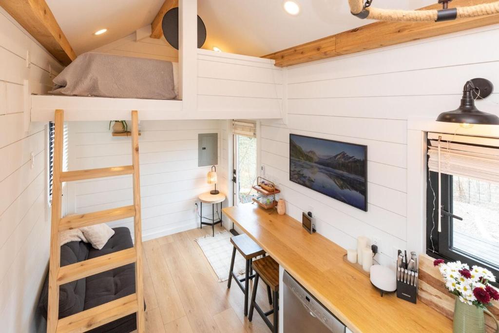 Kuchyň nebo kuchyňský kout v ubytování H&N Tiny Home