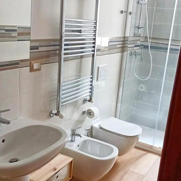 Koupelna v ubytování A casa di Elena e Francesco