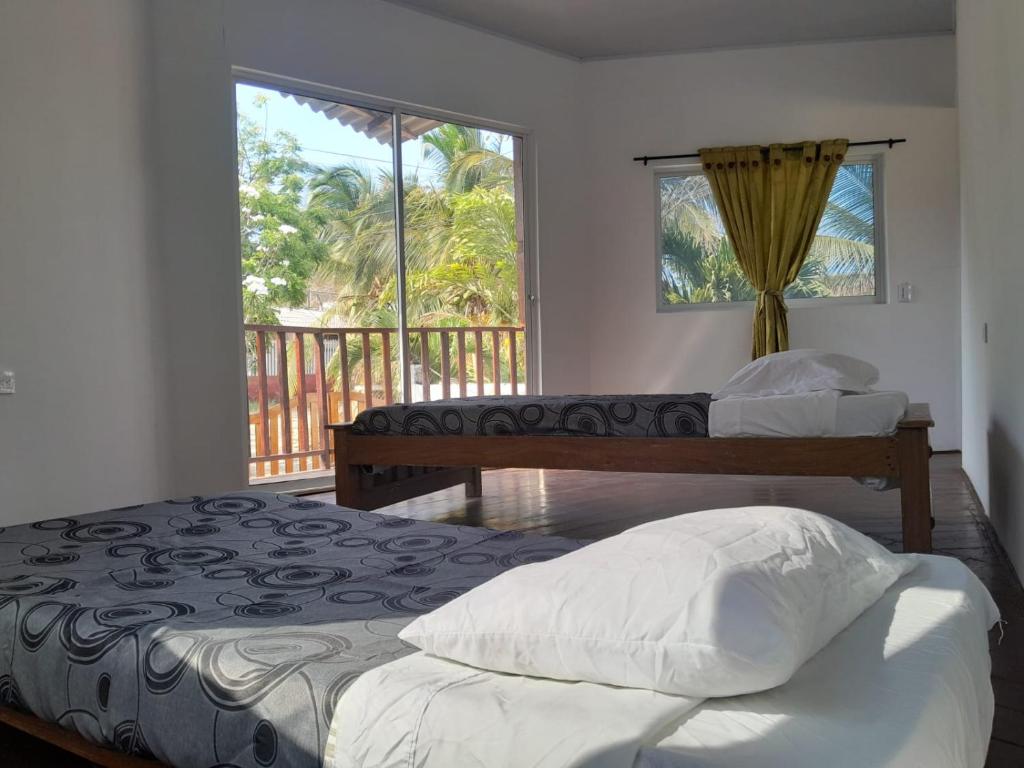 Postel nebo postele na pokoji v ubytování CABAÑA PATIO ESPAÑOL