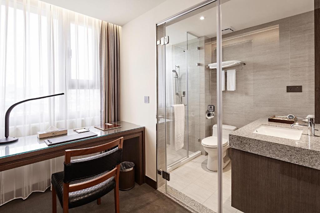 Koupelna v ubytování Hotel Sukimi