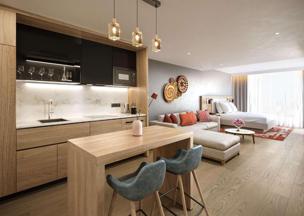 Kuchyň nebo kuchyňský kout v ubytování Hyatt House Nairobi Westlands
