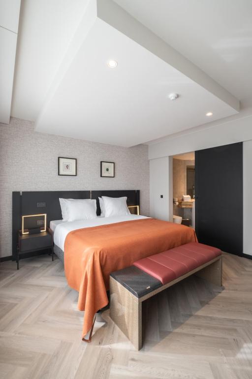 Voodi või voodid majutusasutuse Hyllit Hotel toas