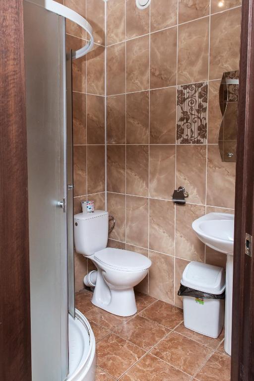 Koupelna v ubytování Chyhorinskyi Hotel