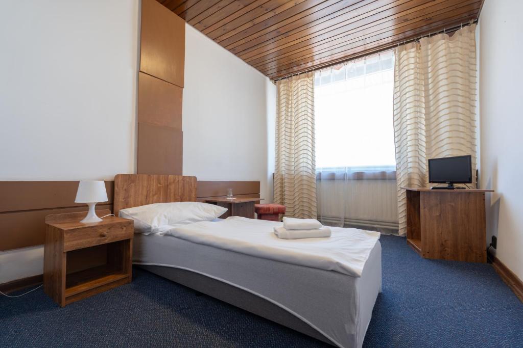 Postel nebo postele na pokoji v ubytování Hotel Slovakia