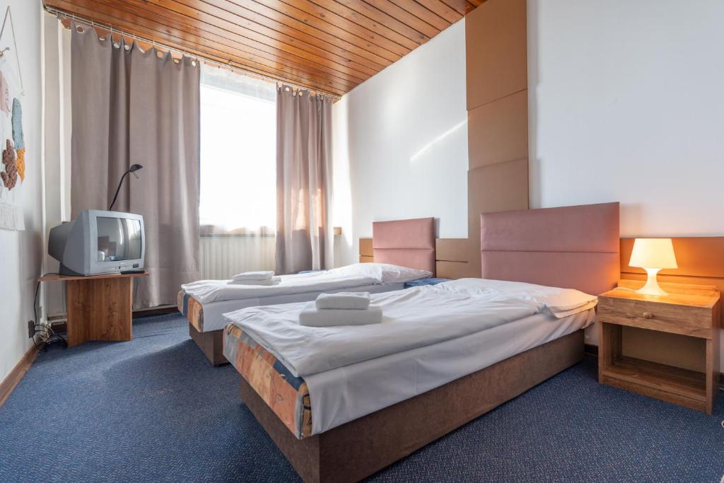 Postel nebo postele na pokoji v ubytování Hotel Slovakia
