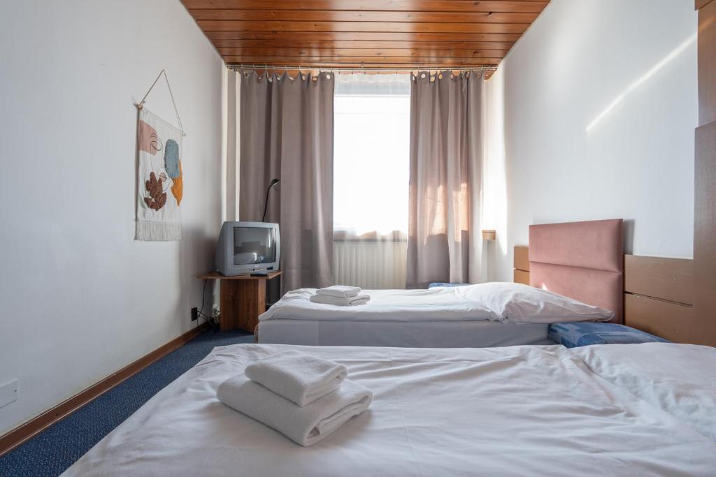 Postel nebo postele na pokoji v ubytování Hotel Slovakia