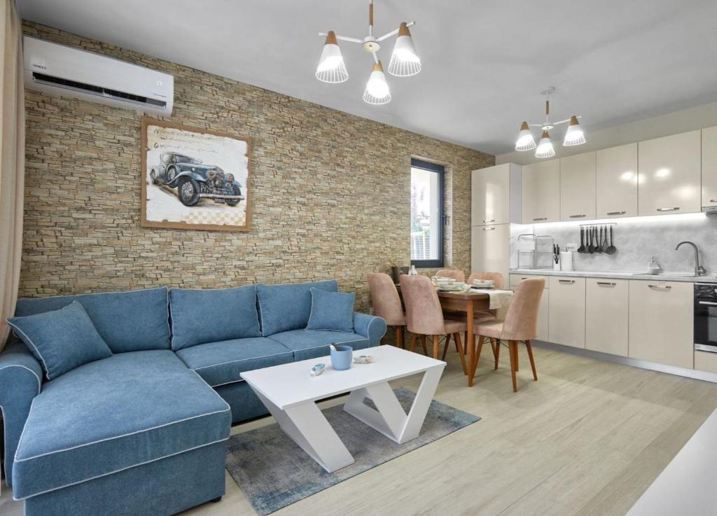 Køkken eller tekøkken på Sea Sunrise Apartment Sozopol