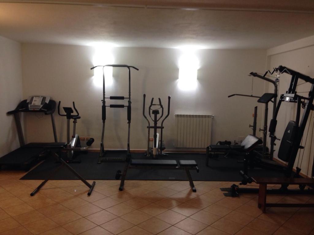 Fitness centrum a/nebo fitness zařízení v ubytování Hotel Ispinigoli