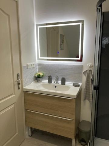Koupelna v ubytování Chambre d'Hôtes Salamandre