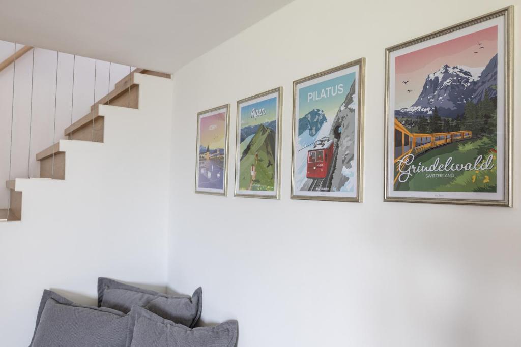 Posezení v ubytování LEVA Stay Luzern-Interlaken I Nature I Familie