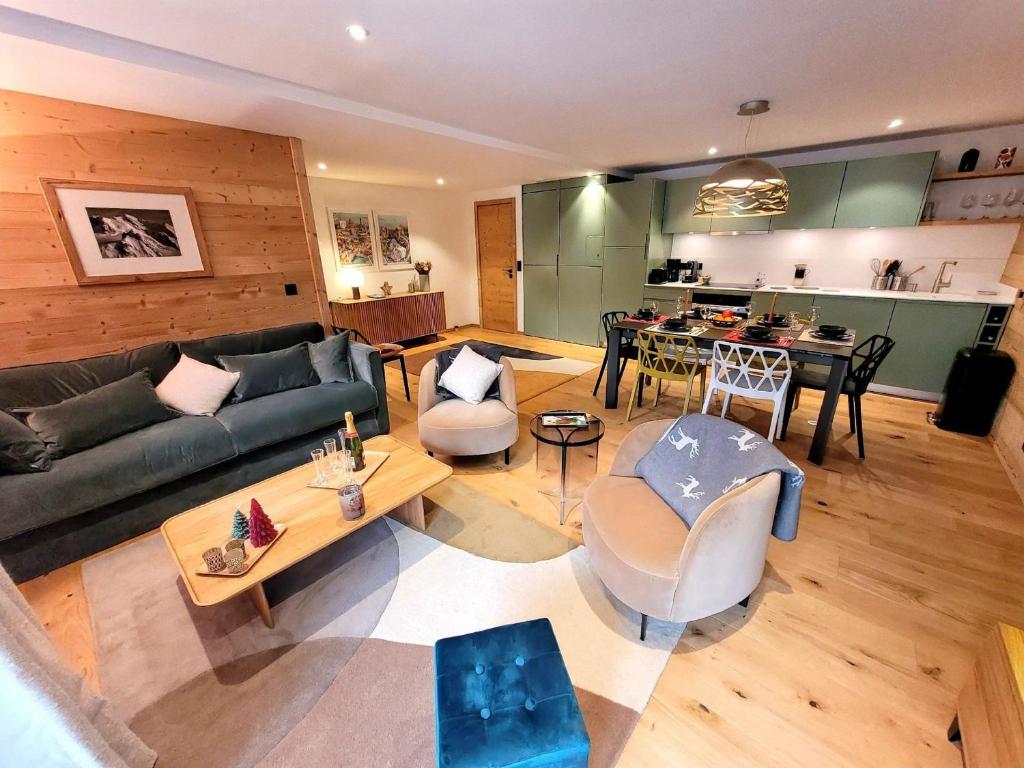 O zonă de relaxare la Appartement Les Gets, 6 pers, proche centre et remontées, avec parking - FR-1-598-186