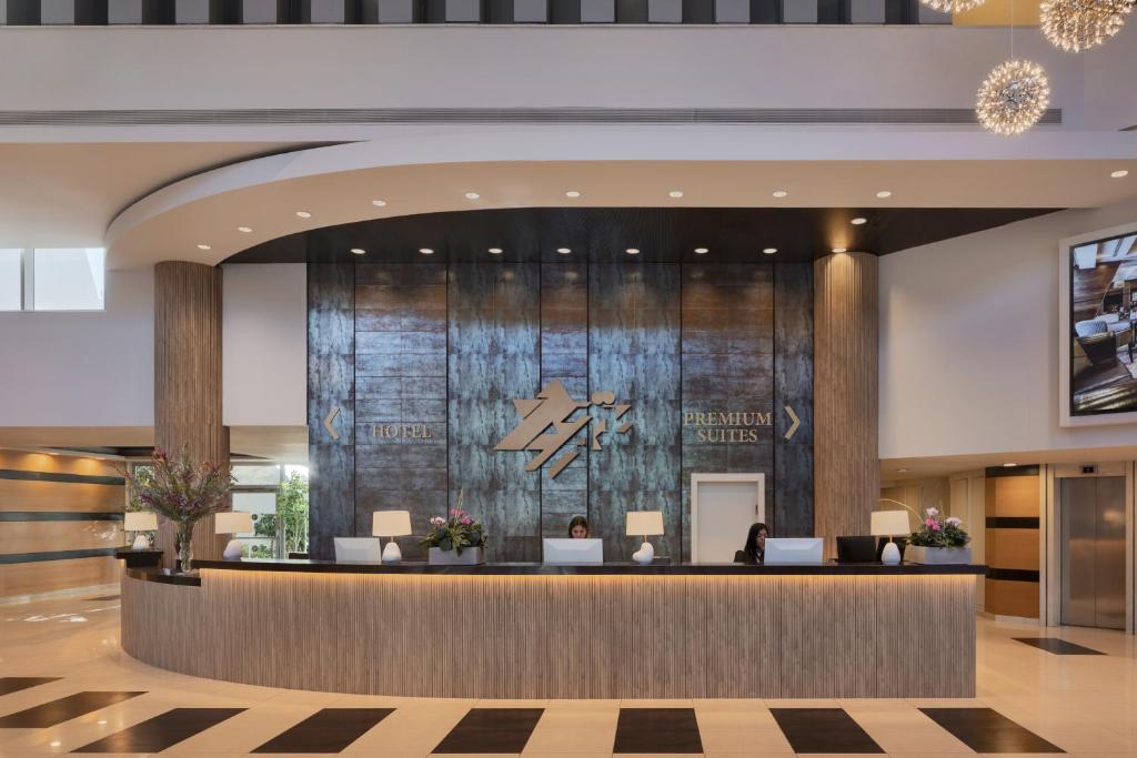 Vstupní hala nebo recepce v ubytování Kfar Maccabiah Business & Sport Hotel