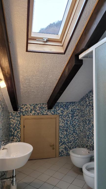 Koupelna v ubytování B&B Casa Arcangeli